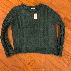 Rag Poets Size Large Pull over sweater in pine green. Soft/cozy/quality piece